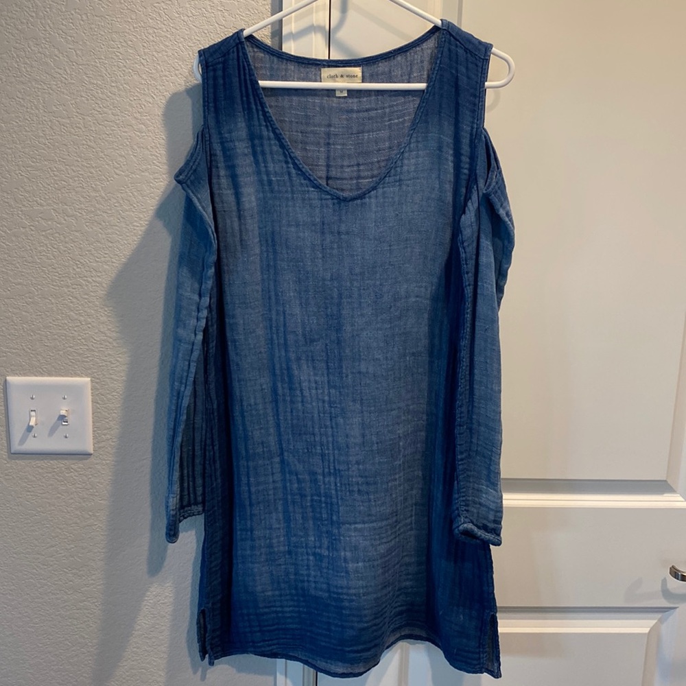Coke shoulder shift dress
